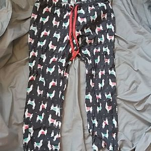 Festive Llama Pajama Pants (XL)